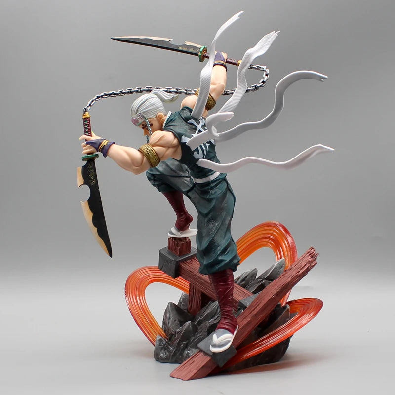 27cm Demon Slayer figures Uzui Tengen Figures 2 Heads Kimetsu No Yaiba Anime Figures Figurine Gk Pvc Statue Model Toys Gift-EXPROTAS