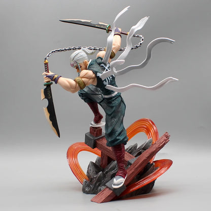 27cm Demon Slayer figures Uzui Tengen Figures 2 Heads Kimetsu No Yaiba Anime Figures Figurine Gk Pvc Statue Model Toys Gift-EXPROTAS