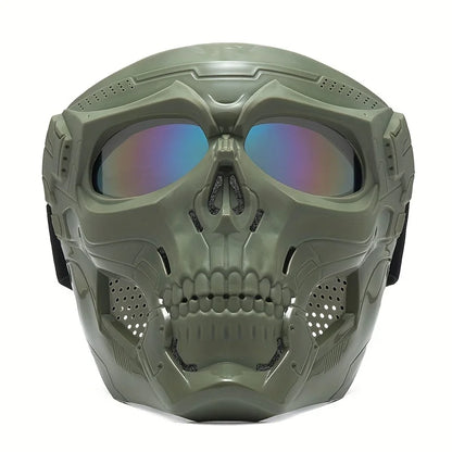 Motorcycle Skull Mask Goggles Windproof Outdoor Riding Glasses Tactical