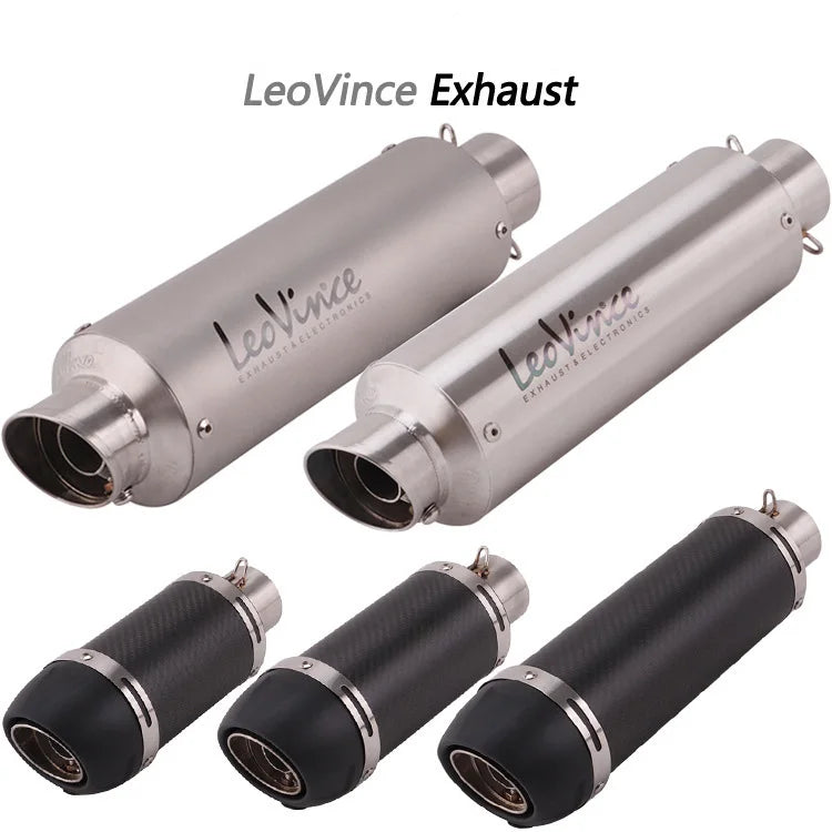Universal 51MM Motorcycle Exhaust Muffler Pipe Escape Moto LeoVince for kawasaki er6n sv650 Z800 R1 cb650f cb1000r cbr250r-EXPROTAS