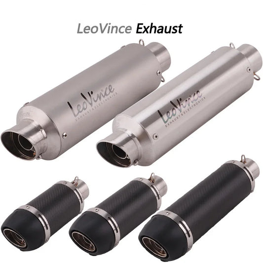 Universal 51MM Motorcycle Exhaust Muffler Pipe Escape Moto LeoVince for kawasaki er6n sv650 Z800 R1 cb650f cb1000r cbr250r-EXPROTAS