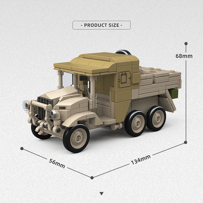 WW2 Bofors 40mm L/60 on Morris CDSW 6x4 Building Blocks Military Brick Model Gift