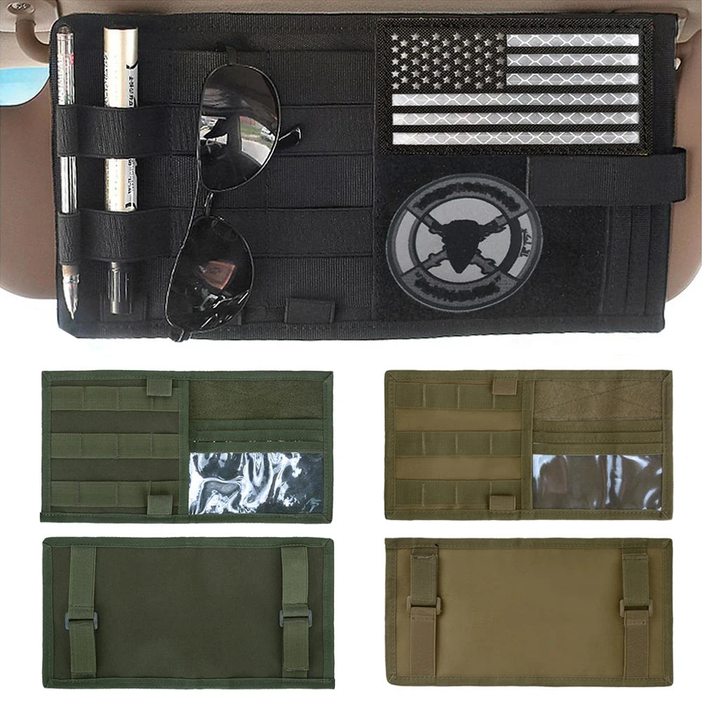Auto Car Sun Visor Organizer Tactical Pouch Bag Pocket Card Storage Holder