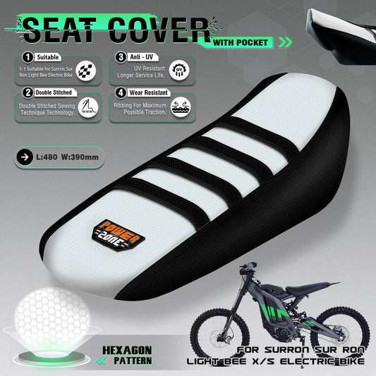 Powerzone Ribbed Seat Cover for Sur-Ron Light Bee S X Anti-Slip Black Blue Red