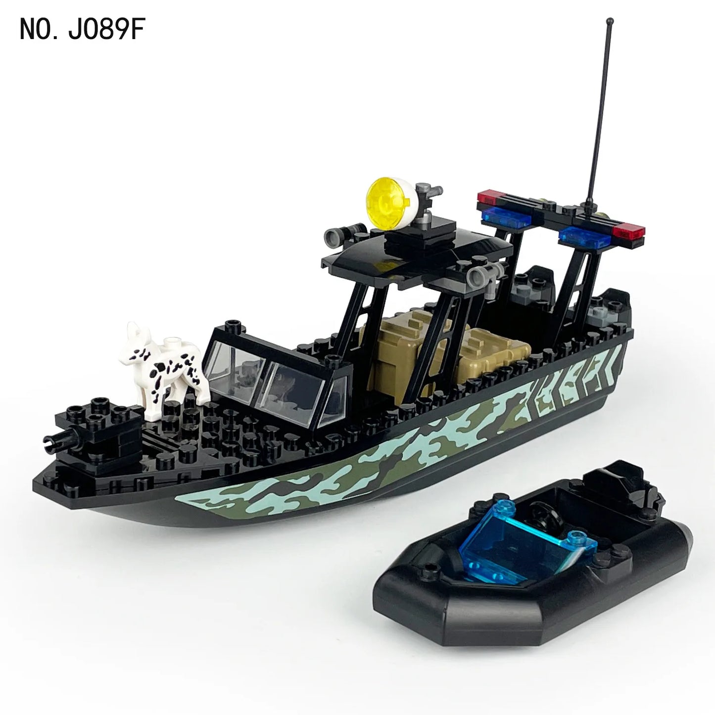SWAT Sea Python Speedboat Assault Boat Building Blocks Military Brick Toy Set