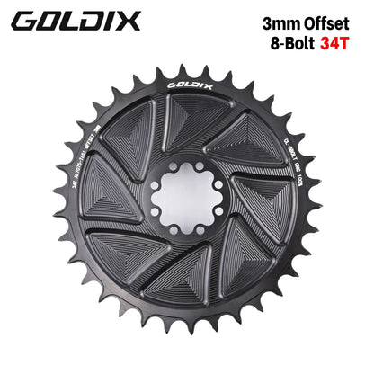 Narrow Wide Chainring 3mm Offset Goldix Direct Mount for 8Bolt Crankset