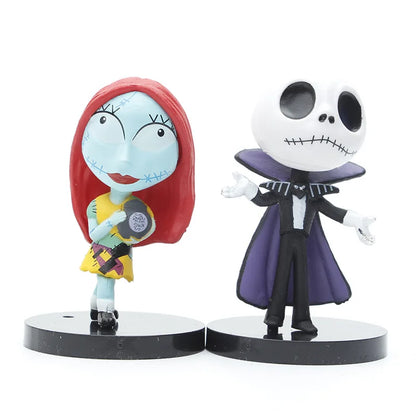 10pcs Nightmare Before Christmas Sally Jack Skellington PVC Vinyl Figure Set