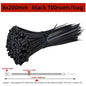 100Pcs Nylon Cable Ties Self-locking Fastening Straps for Home Office