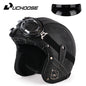 Uchoose Retro Motorcycle Helmet Open Face Chopper ABS Material Vintage