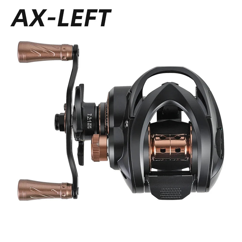 BILLINGS AX200 Ultralight Baitcasting Fishing Reel 7.2:1 Gear Ratio 6KG Drag