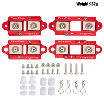 4Pcs Magnetic Body Post Mount 55-85mm 1/10 RC Crawler TRX4 TRX6 SCX10