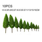 20Pcs Pine Trees Model 15cm Scenery for Scale Railway Layout Wargame Decor