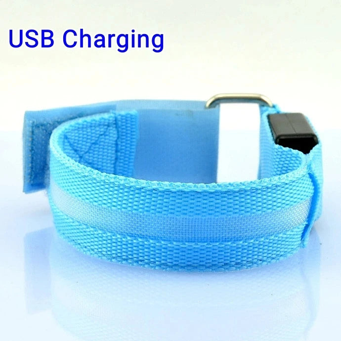 Night Running Armband LED Light USB Rechargeable Safety for Cycling Runners