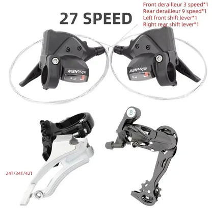 MicroNEW Mountain Bike Rear Derailleur 3x7 3x8 3x9 3x10 3x11 Speed with Internal Shift Cable MTB Bicycle Front Shifter