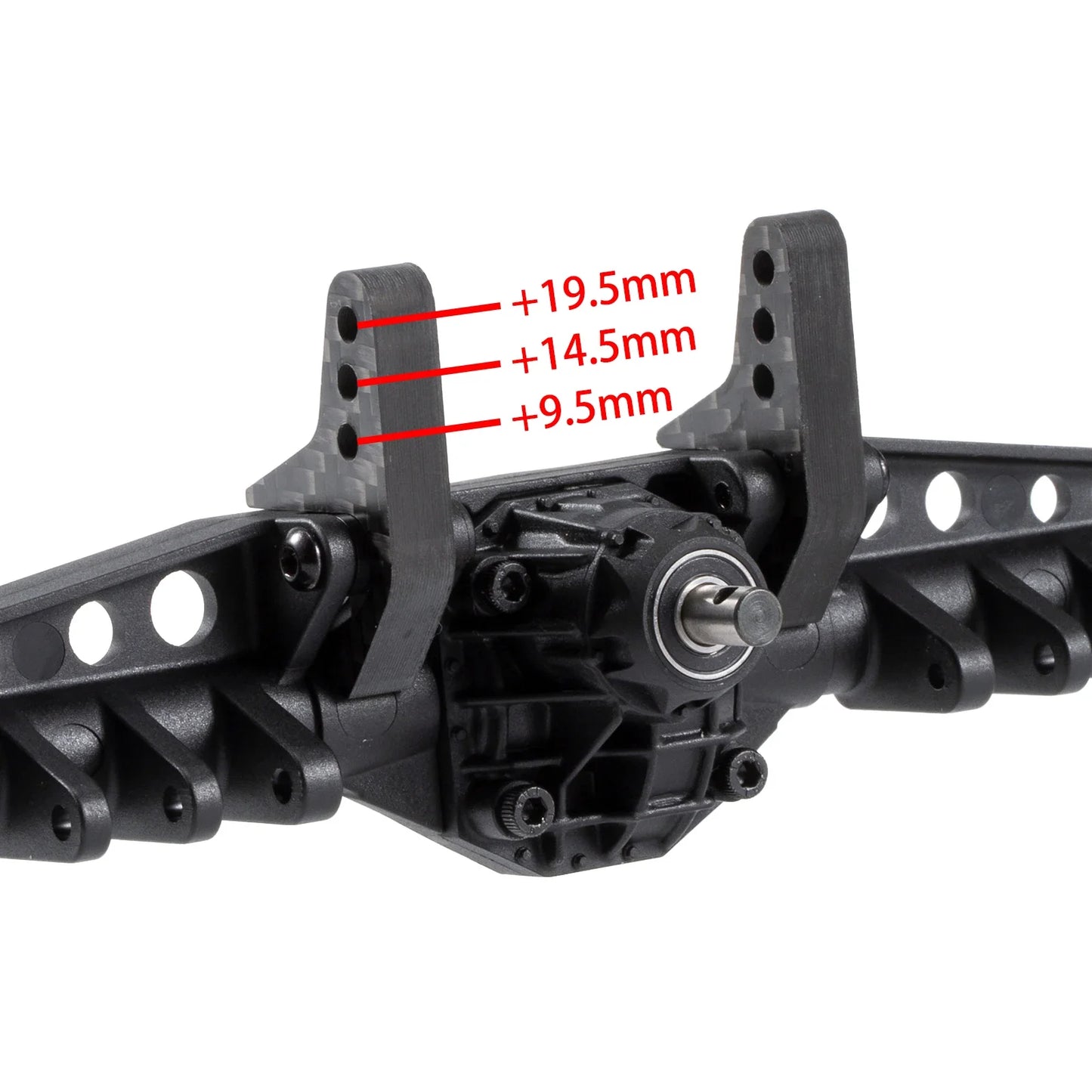 HooCrawler Carbon Rear Upper Link Riser Single Dual 1/10 RC Capra F9 Portal Axle