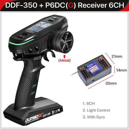 DUMBORC 10CH Controller 2.4G Transmitter Receiver for RC Car Boat Tank FHSS