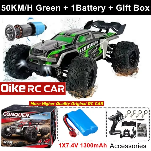 EXPROTAS 4WD Off Road Remote Control RC Car 80KM/H Brushless 1:16 Scale