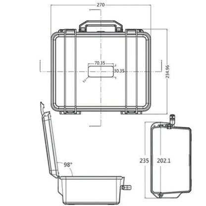 Waterproof Impact-Resistant Hard Toolbox, Portable Organizer for Hardware Tools & Instruments