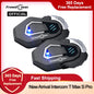 FreedConn Motorcycle Helmet Bluetooth Intercom Headset FM Waterproof Music Share
