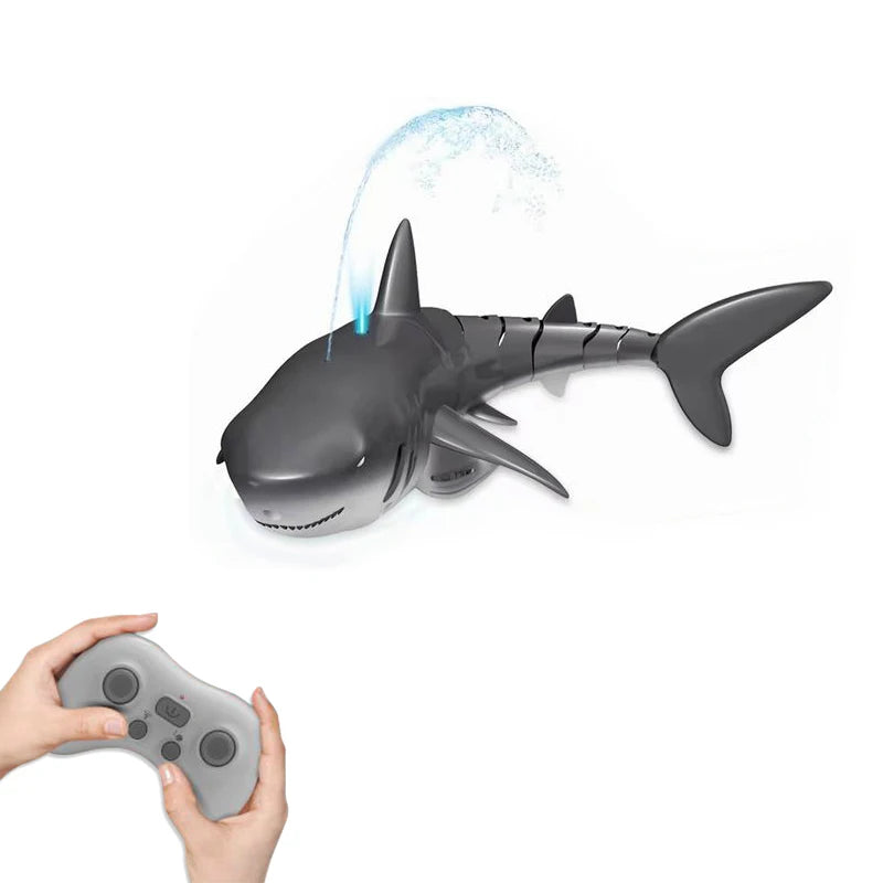 Smart Rc Shark whale Spray Water Toy Remote Controlled Boat ship Submarine Robots Fish Electric Toys for Kids Boys baby Children-EXPROTAS
