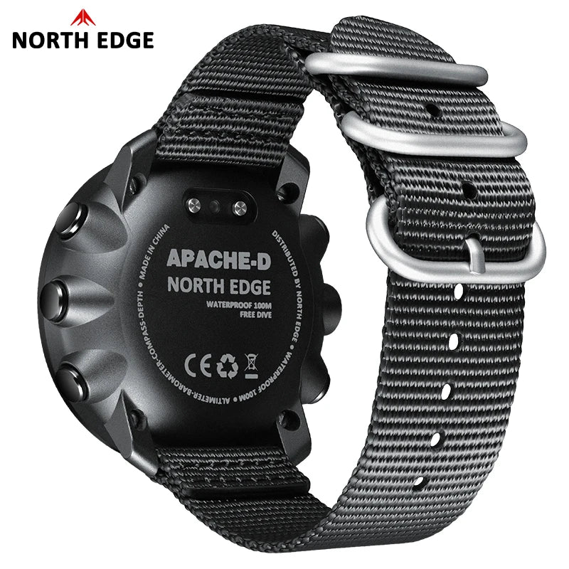 Men's Digital Dive Watch Outdoor Waterproof 100M North Edg Apache-D Sport