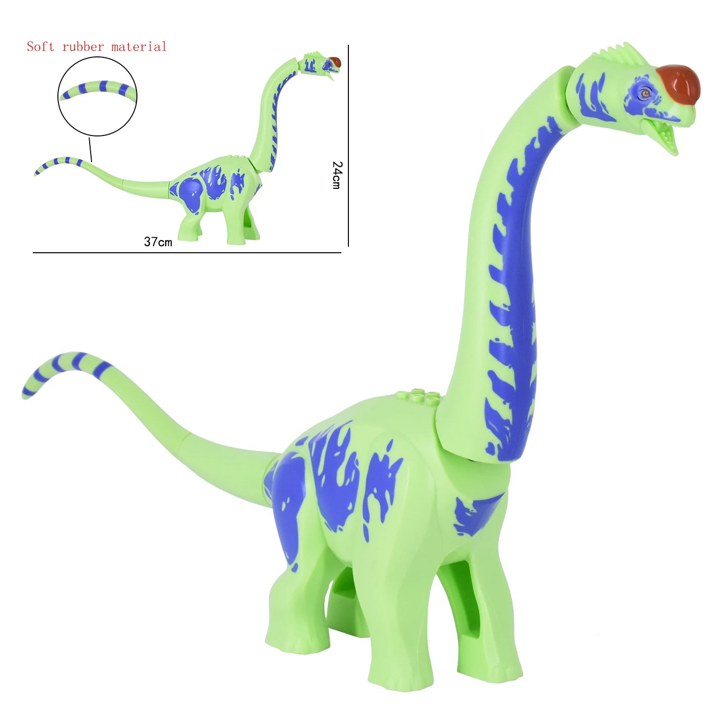 MOC Jurassic Building Block Dinosaur Model Big Brachiosaurus Toy