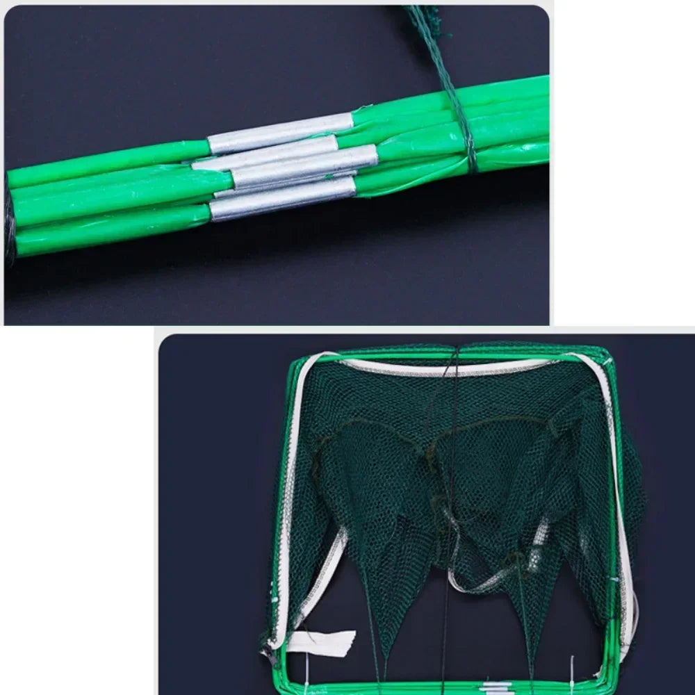 Fishing Net Crayfish Trap Folding Mesh Cage Crab Shrimp Catcher