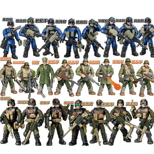 World War Building Blocks Military Soldiers Toy Figures Army Set