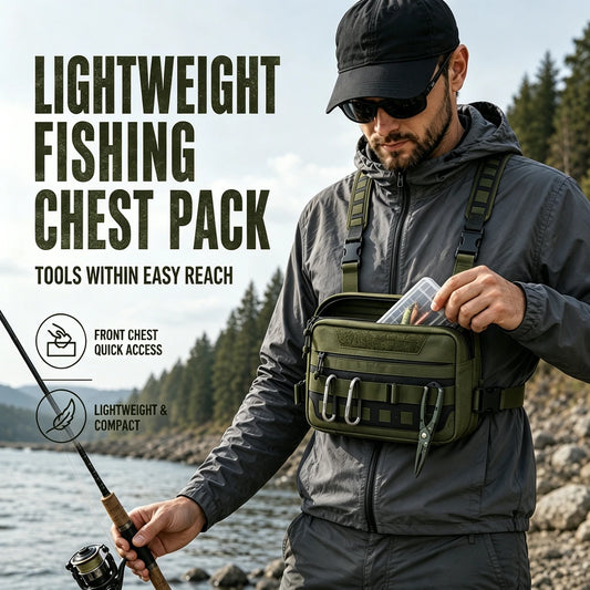 Fishing Waist Bag Waterproof Outdoor Tackle Pack for Hiking Camping