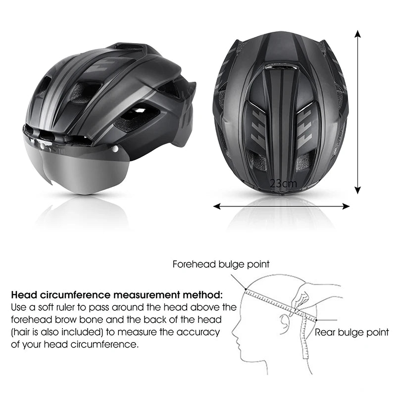 WEST BIKING Men Women Cycling Helmet With Taillight Goggles Sun Visor Bicycle Helmet MTB Road Bike Safe Cap Motorcycle Helmet-EXPROTAS