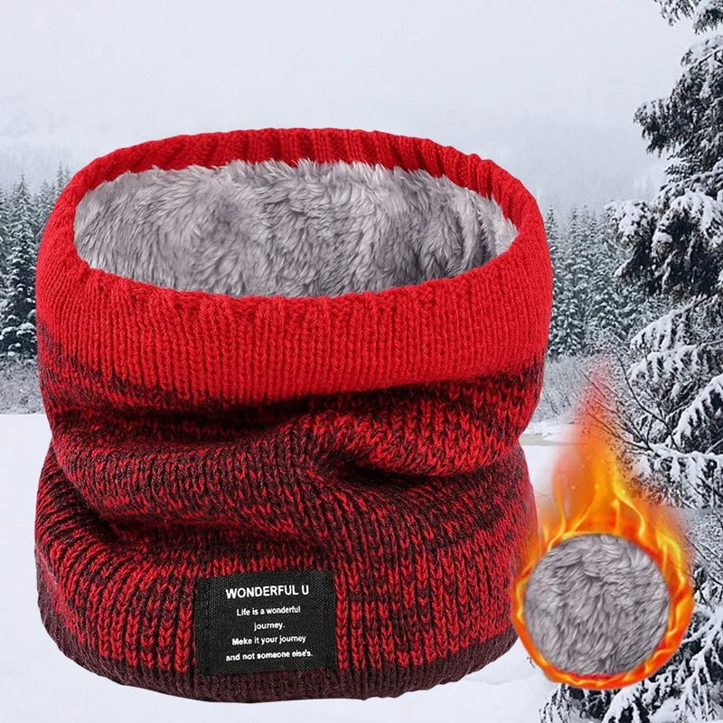 Winter Knitted Scarf Women Neck Warm Cashmere Snood Soft Wool Wrap