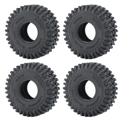 YEAHRUN 4Pcs 1.0inch Soft Rubber Wheel Tires 50/54/58/62/64/65mm for TRX-4M 1/18 Axial SCX24 1/24 RC Crawler Car Upgrade Parts-EXPROTAS