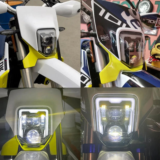 Enduro Motorcycle Headlight for Husqvarna 701 Led Supermoto TE TC FE FC Cafe Racer Accesories Dirt Bike Motocross Modified Parts-EXPROTAS