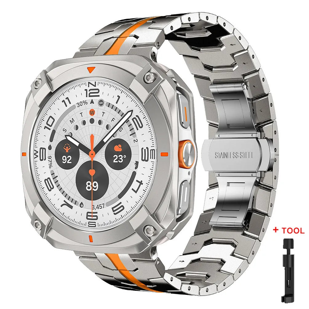 Watch Strap for Samsung Galaxy Ultra 47mm Metal Band Case Luxury