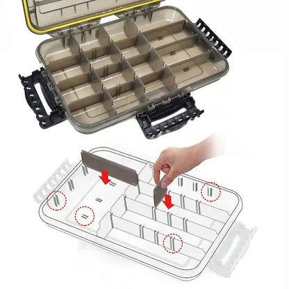 Waterproof Fishing Tackle Box Large Storage for Hooks Lures Bait Gear