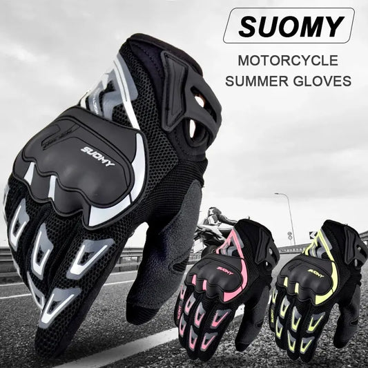 Suomy Mesh Motorcycle Gloves Summer Breathable Touch Screen Riding Gloves Unisex