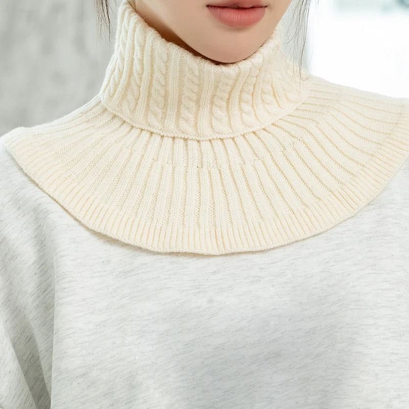 Fashion Warm Cover Cotton Turtleneck Collar for Women Neck Guard