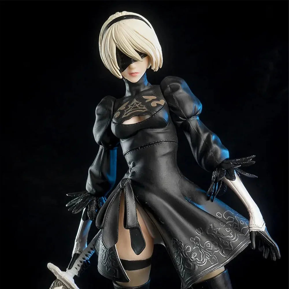 Yorha Figure NieR Automata 2B No.2 Tpye B Anime Figures Deluxe 28cm  Pvc Model Action Figurine Collection Decoration Toys Gifts-EXPROTAS