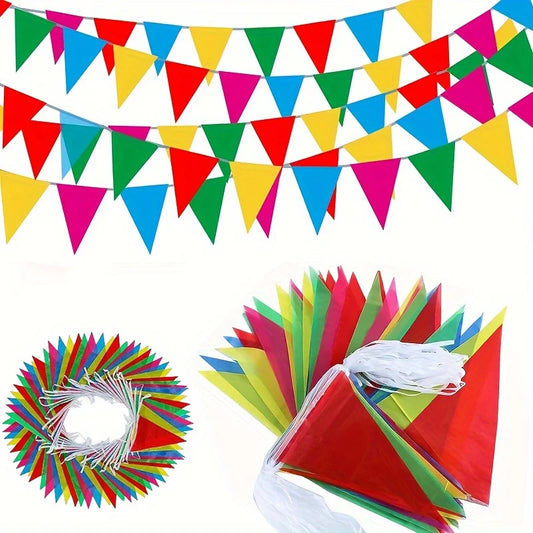 100/300/500Pcs Birthday Party Flags Pennant Banner Outdoor Decoration