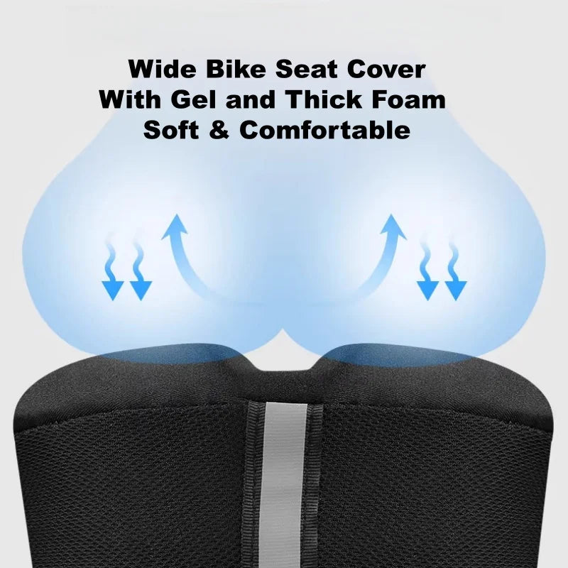Gel Padded Bike Seat Cover Soft Bicycle Saddle Cushion for Men Women