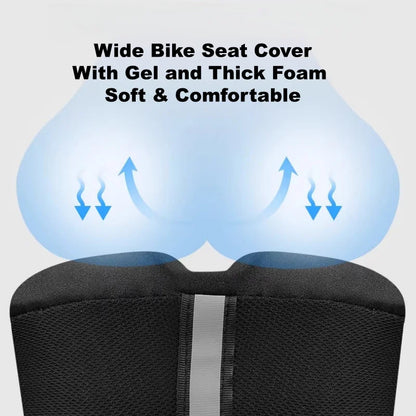 Gel Padded Bike Seat Cover Soft Bicycle Saddle Cushion for Men Women