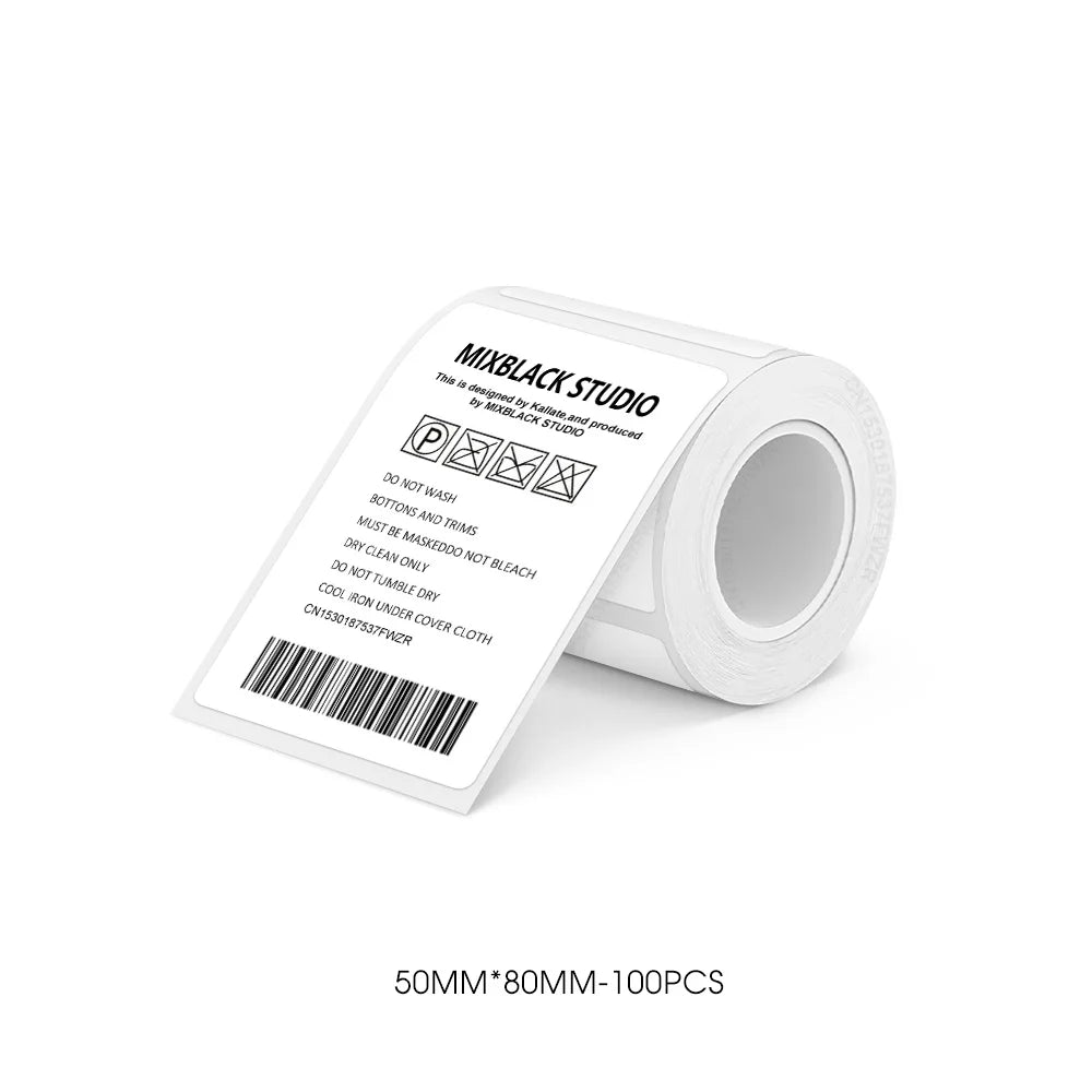 Thermal Paper Self-Adhesive Label Stickers 50mm x 80mm 150 Pcs