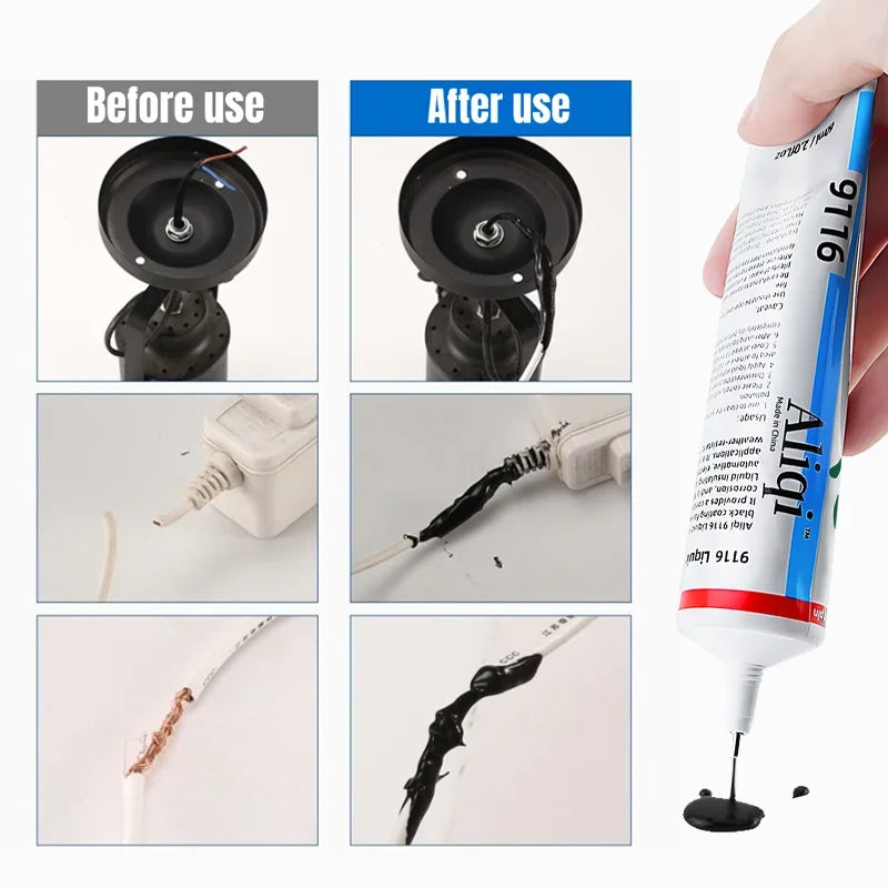 Liquid Electrical Tape Insulation Glue Waterproof Sealant for Wires Cables