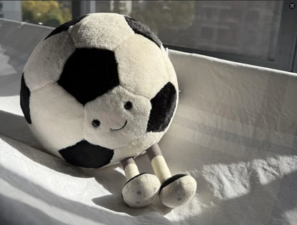 Jc Simulation Soccer 25cm Plush Toy Handmade Cartoon Doll Cushion