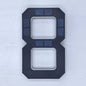 Solar House Number Light LED Address Plaque Sign for Door Wall Outdoor