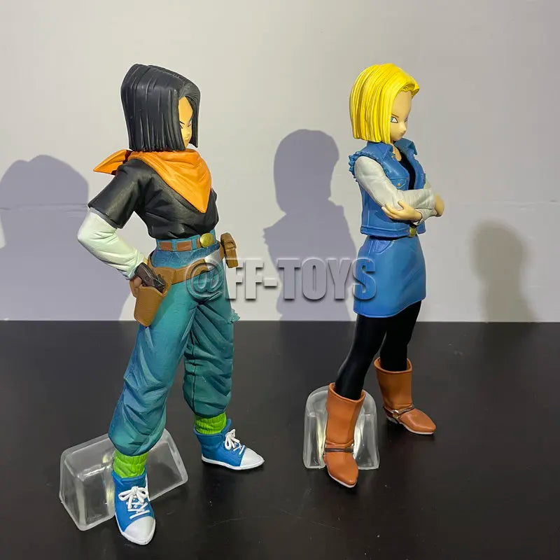 24CM Anime Dragon Ball Z Android 17 18 Figure Android 18 PVC Action Figures Collection Model Toys for Children Christmas Gifts-EXPROTAS