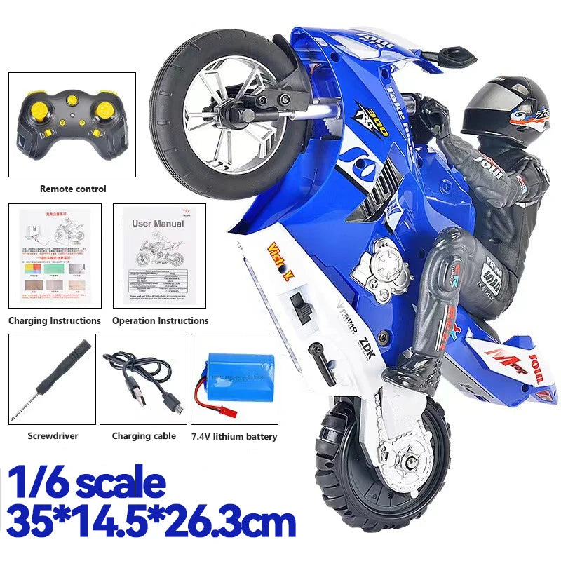 RC Motorcycles Toys for Boys 1/6 Electric Motor RC Cars High Speed 4CH Remote Control Racing Motorcycle Drift Car Model Gift-EXPROTAS