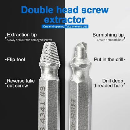 5Pcs Screw Extractor Drill Bit Set Damaged Broken Bolt Remover Easy Out
