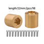 12mm Brass Wheel Weights | Hex Hub Adapter for 1/10 RC SCX10 TRX4 1.9" Rims