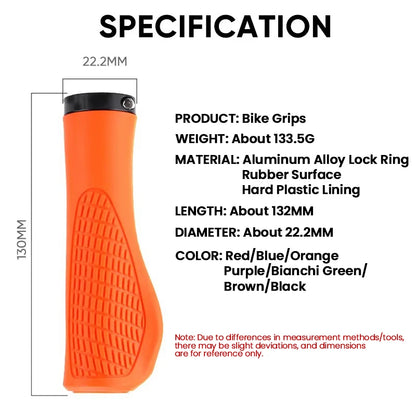 Bike Handlebar Cover Grips Double Lock-On MTB Bicycle Handlebar Cuffs